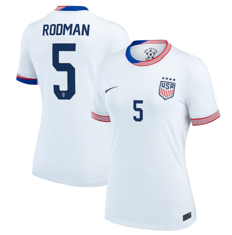 Youth Nike #5 Trinity Rodman White USWNT 2024 Home Jersey